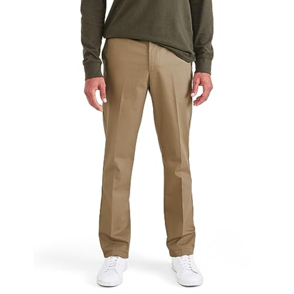 Dockers Men Stain Defender Straight Fit Khaki Pants British Khaki Size 34X30